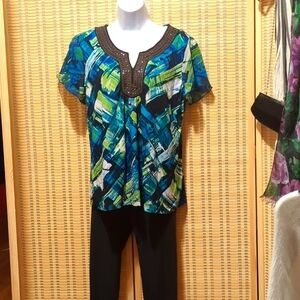 Christopher and Banks blouse top size M Euc